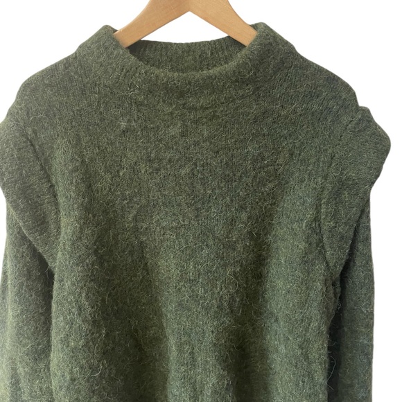 Zara Statement Shoulder Alpaca Wool Blend Oversized Sweater Size S - Picture 4 of 8